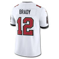Custom #12 White TB Football Shirt Top
