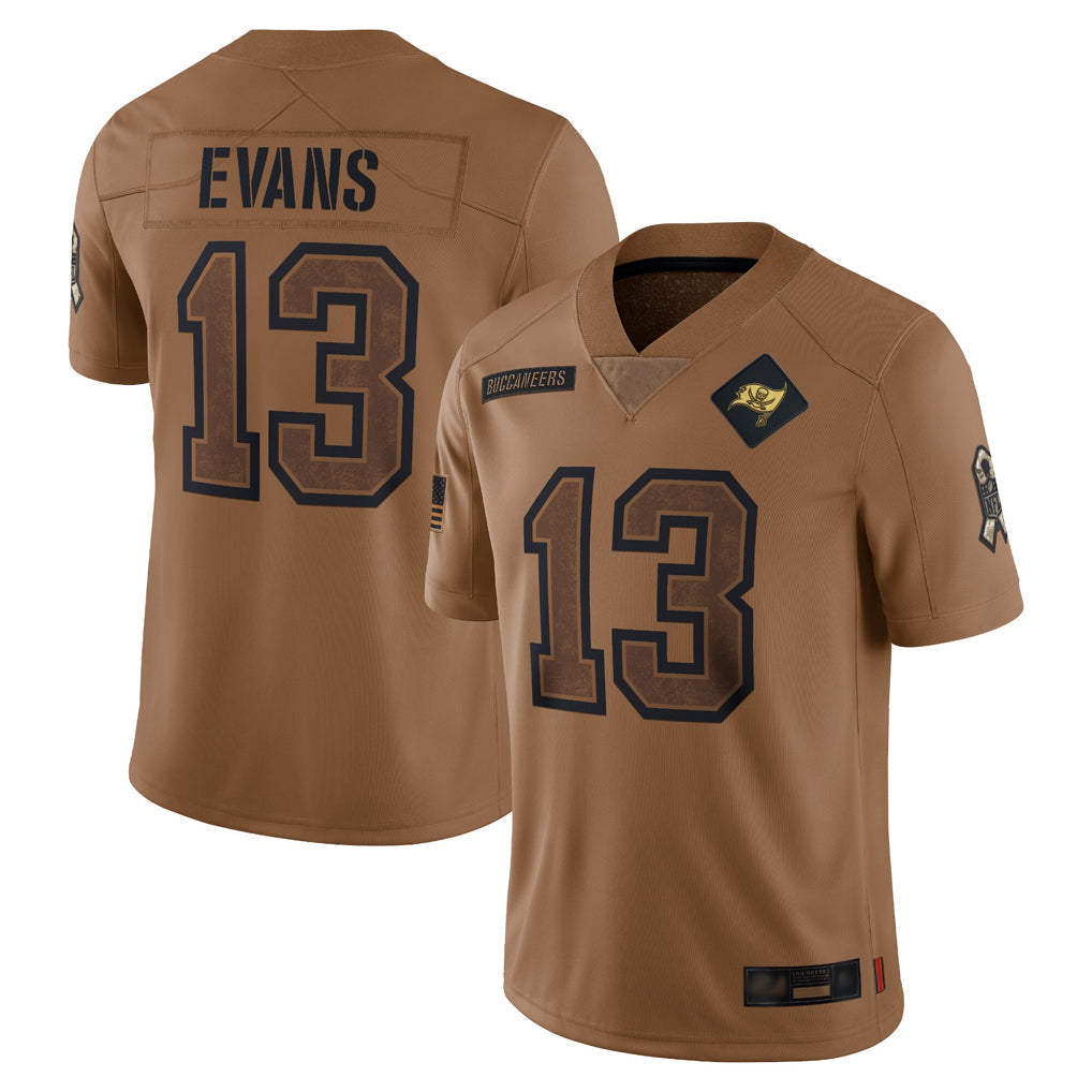 Custom #13 Brown TB Football Shirt Top