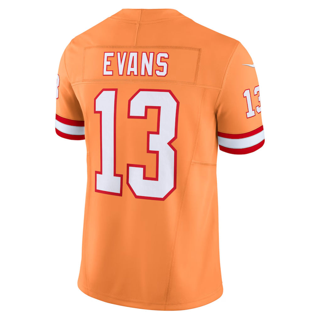 Custom #13 Orange TB Football Shirt Top