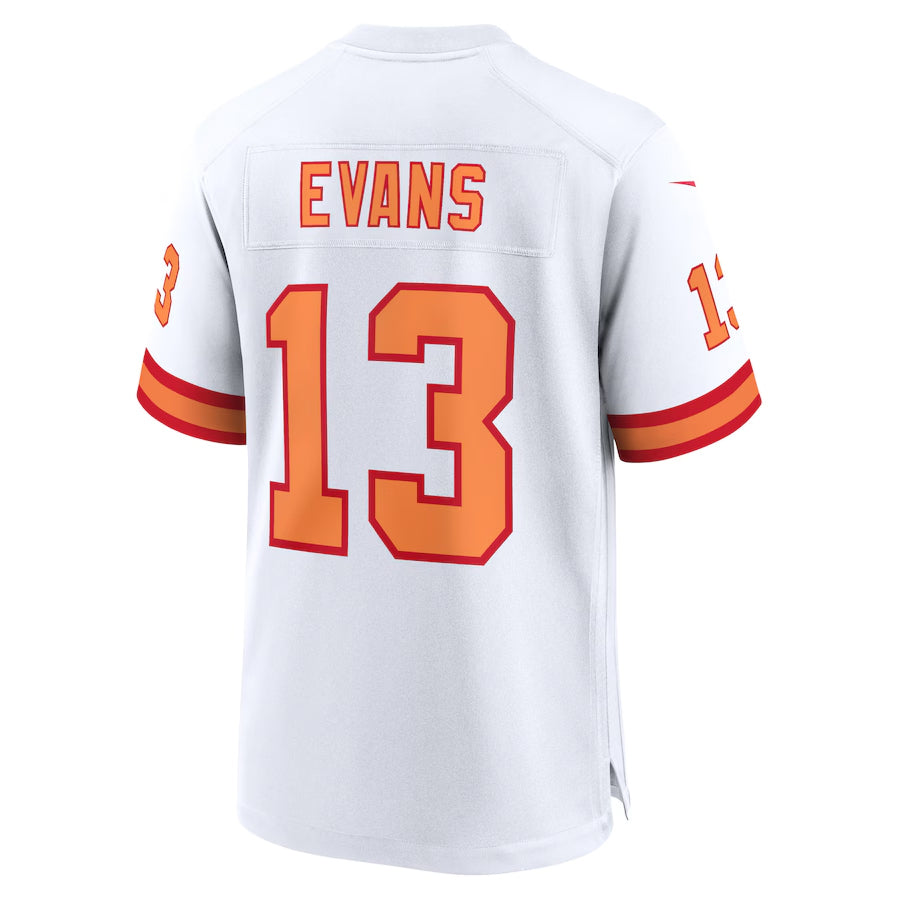 Custom #13 White TB Football Shirt Top