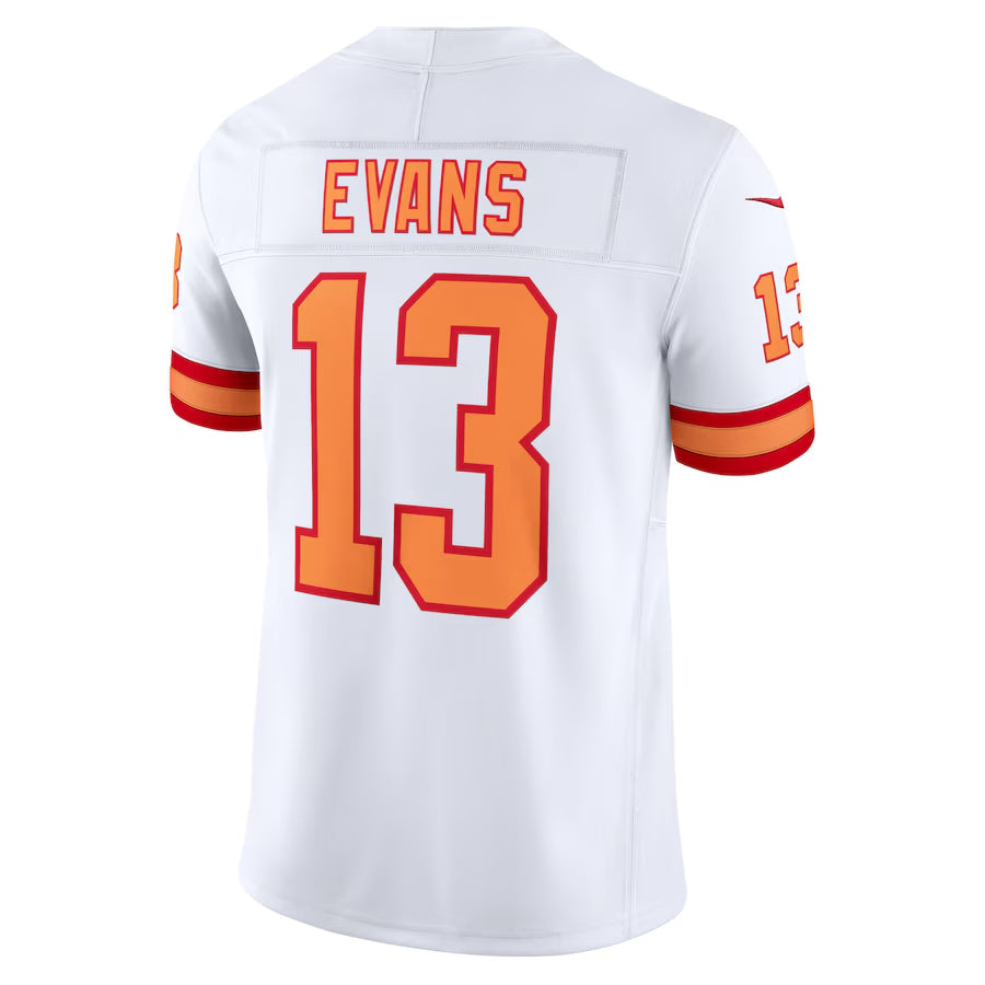 Custom #13 White TB Football Shirt Top