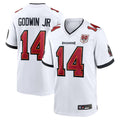 Custom #14 White TB Football Shirt Top
