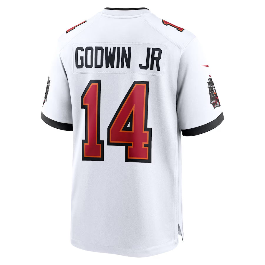 Custom #14 White TB Football Shirt Top