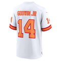 Custom #14 White TB Football Shirt Top
