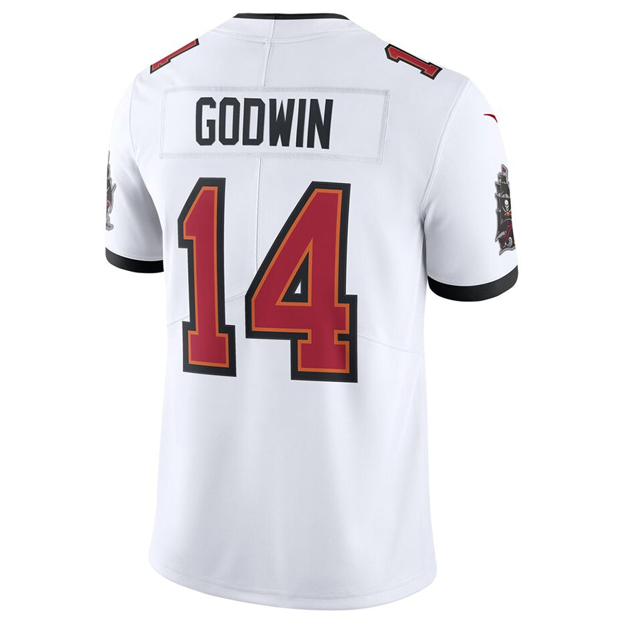 Custom #14 White TB Football Shirt Top