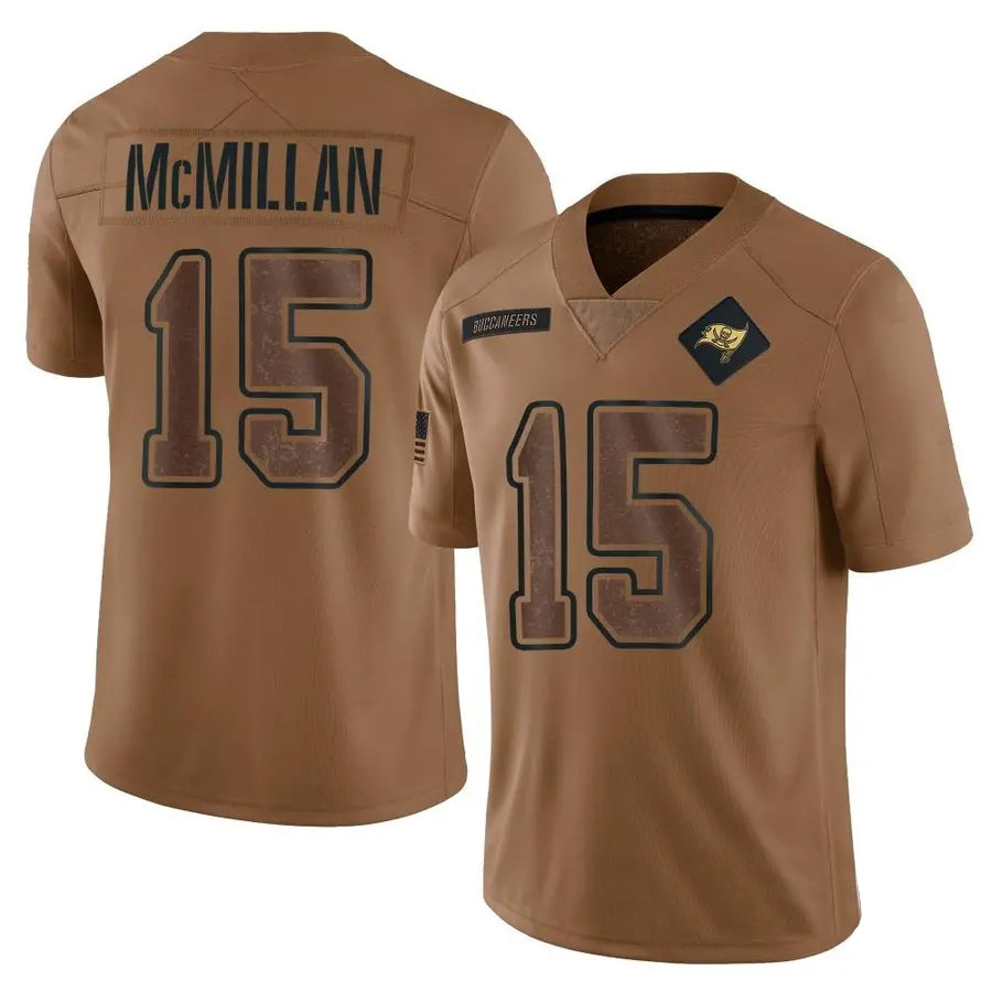 Custom #15 Brown TB Football Shirt Top
