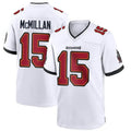 Custom #15 White TB Football Shirt Top