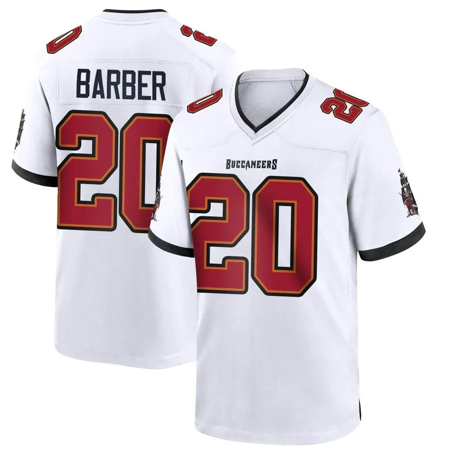 Custom #20 White TB Football Shirt Top