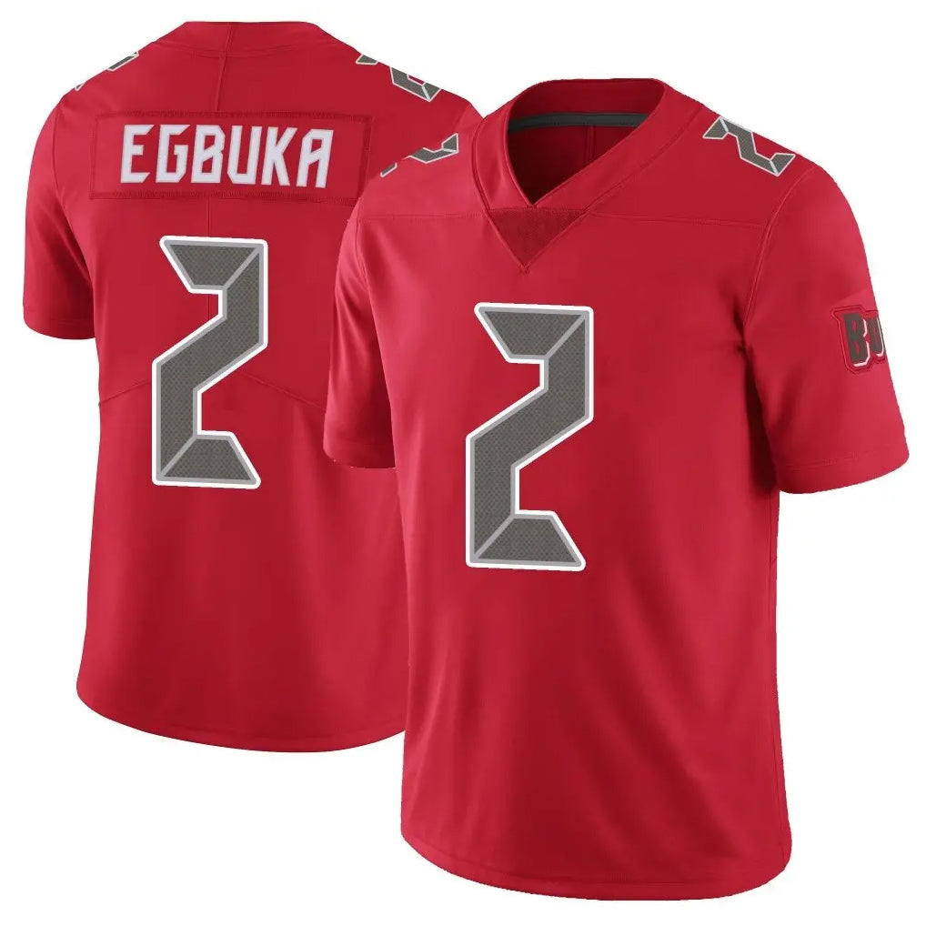 Custom #2 Red TB Football Shirt Top