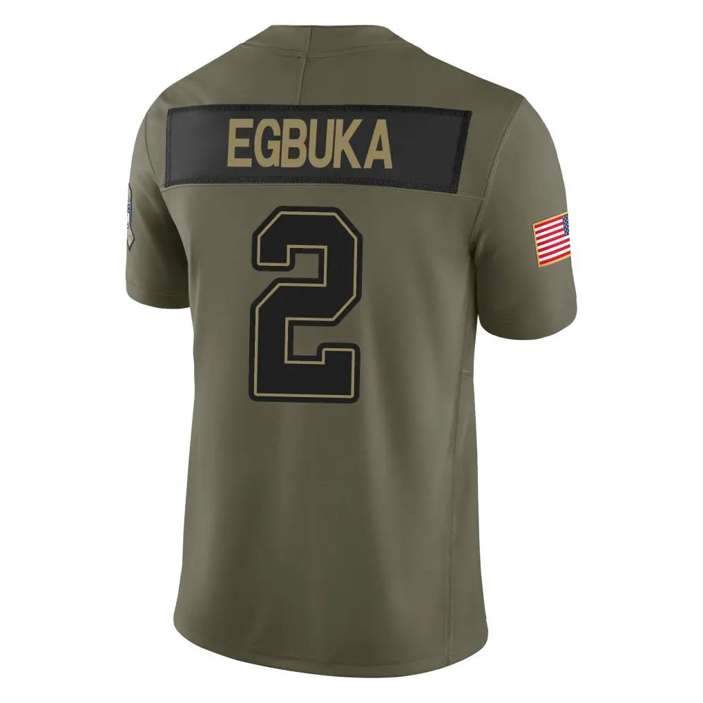 Custom #2 Olive TB Football Shirt Top