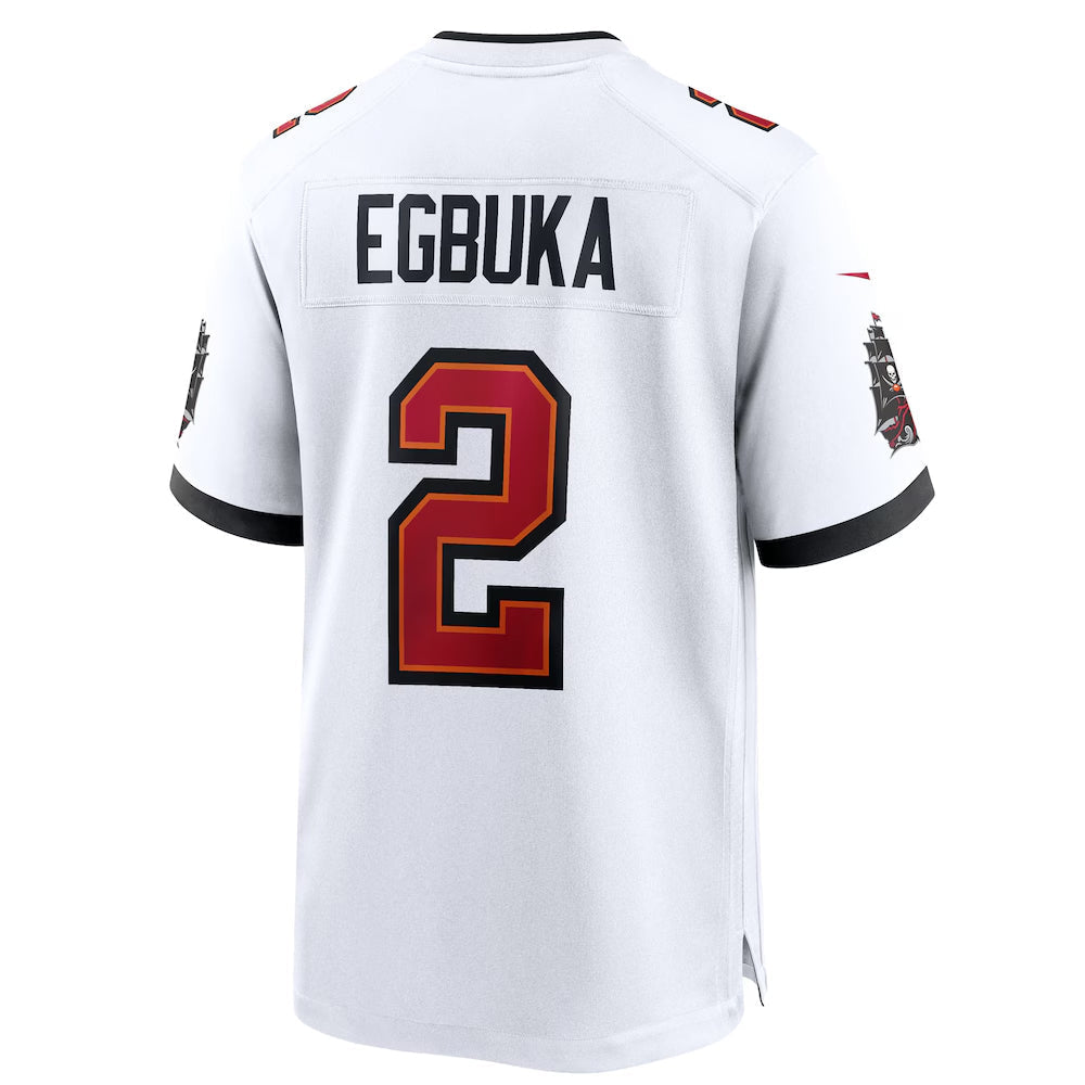 Custom #2 White TB Football Shirt Top