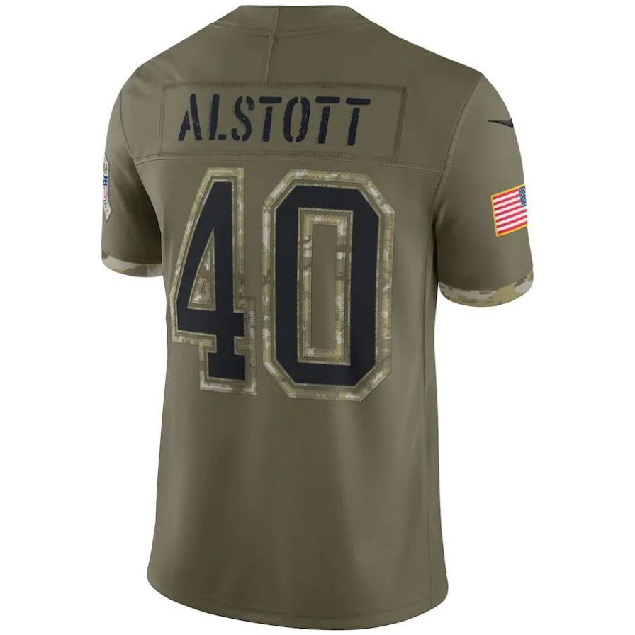 Custom #40 Olive TB Football Shirt Top