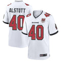 Custom #40 White TB Football Shirt Top