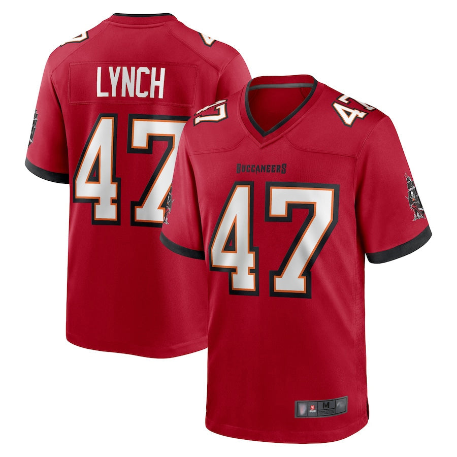 Custom #47 Red TB Football Shirt Top
