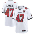 Custom #47 White TB Football Shirt Top