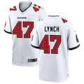Custom #47 White TB Football Shirt Top