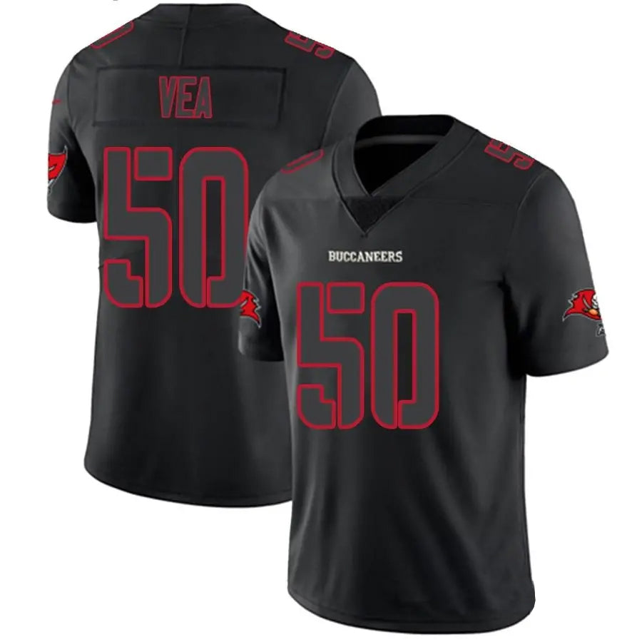 Custom #50 Black TB Football Shirt Top