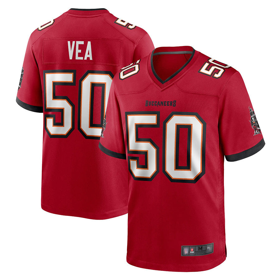 Custom #50 Red TB Football Shirt Top