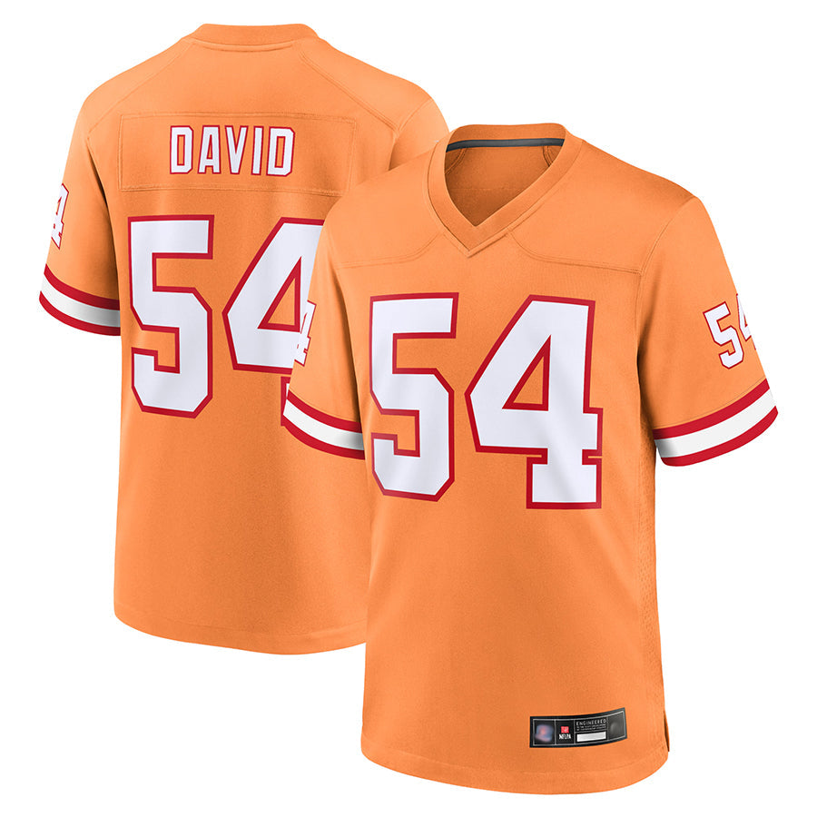 Custom #54 Orange Throwback TB Football Shirt Top