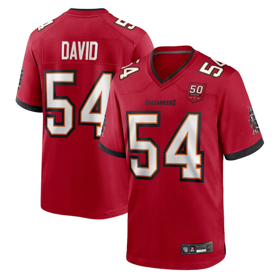 Custom #54 Red TB Football Shirt Top