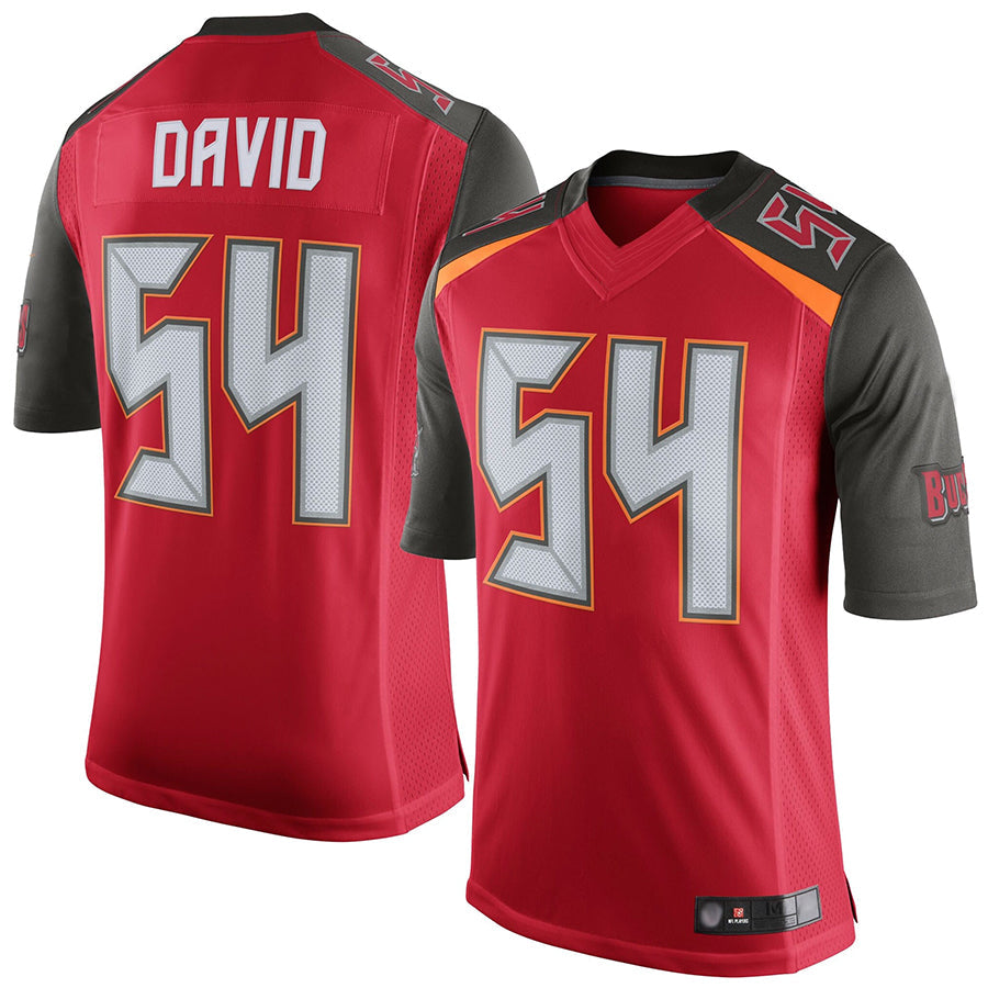 Custom #54 Red TB Football Shirt Top