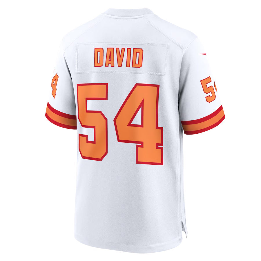 Custom #54 White TB Football Shirt Top