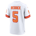 Custom #5 White TB Football Shirt Top