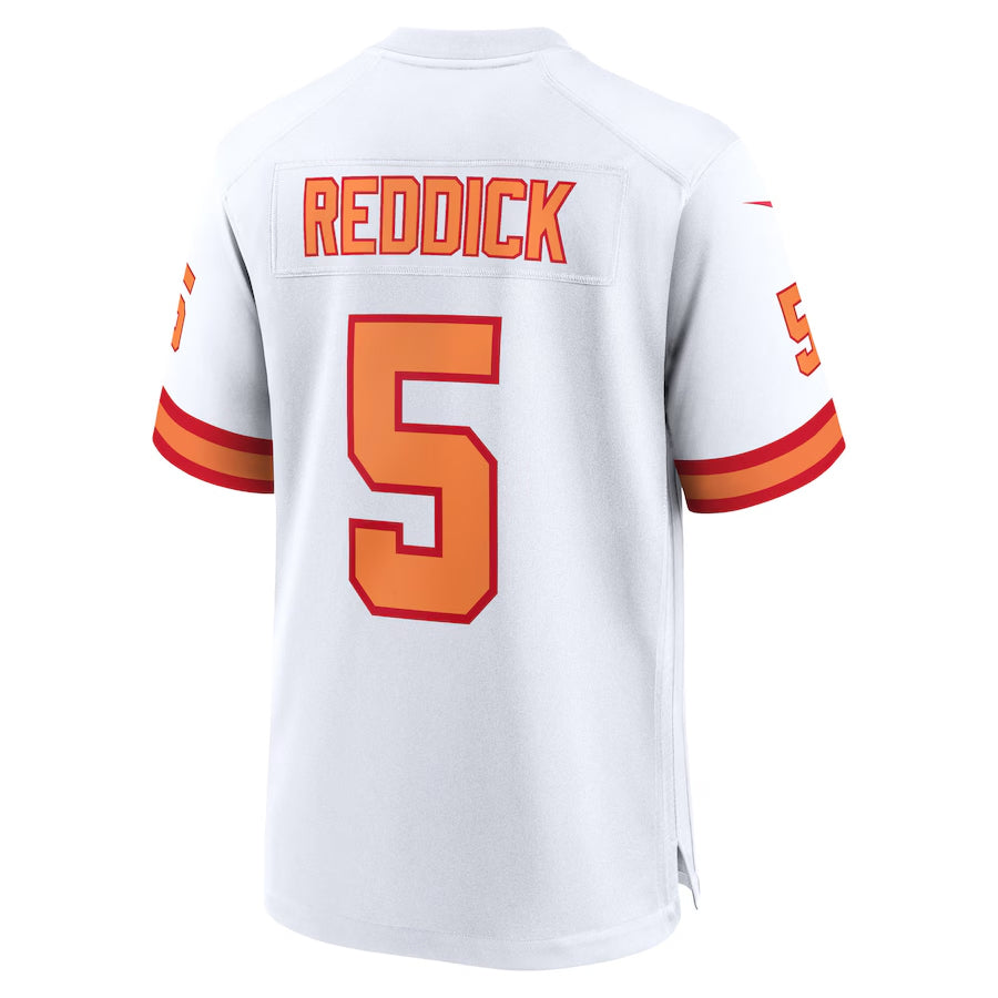 Custom #5 White TB Football Shirt Top