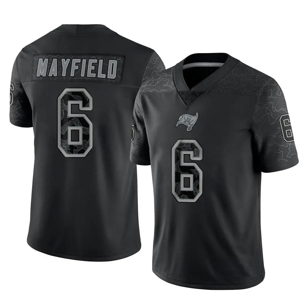 Custom #6 Black TB Football Shirt Top
