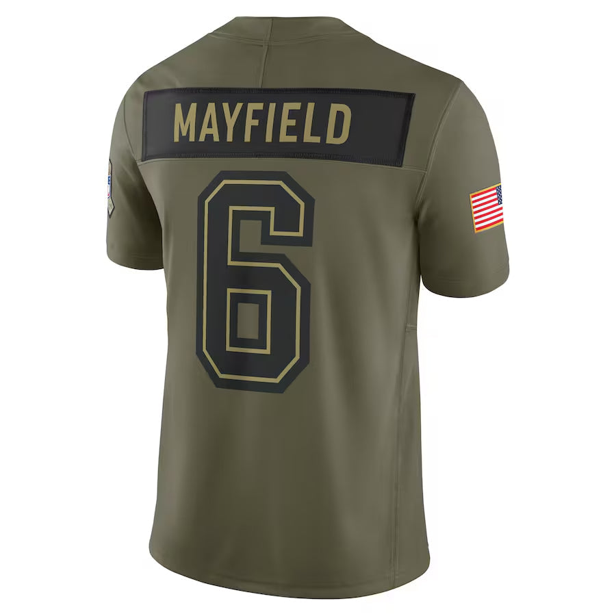 Custom #6 Olive TB Football Shirt Top