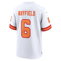 Custom #6 White TB Football Shirt Top