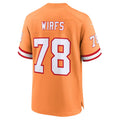 Custom #78 Orange Throwback TB Football Shirt Top