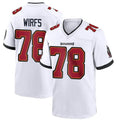 Custom #78 White TB Football Shirt Top