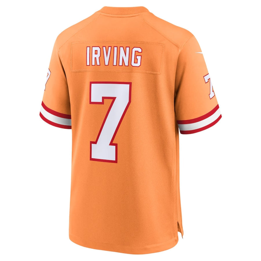 Custom #7 Orange TB Football Shirt Top