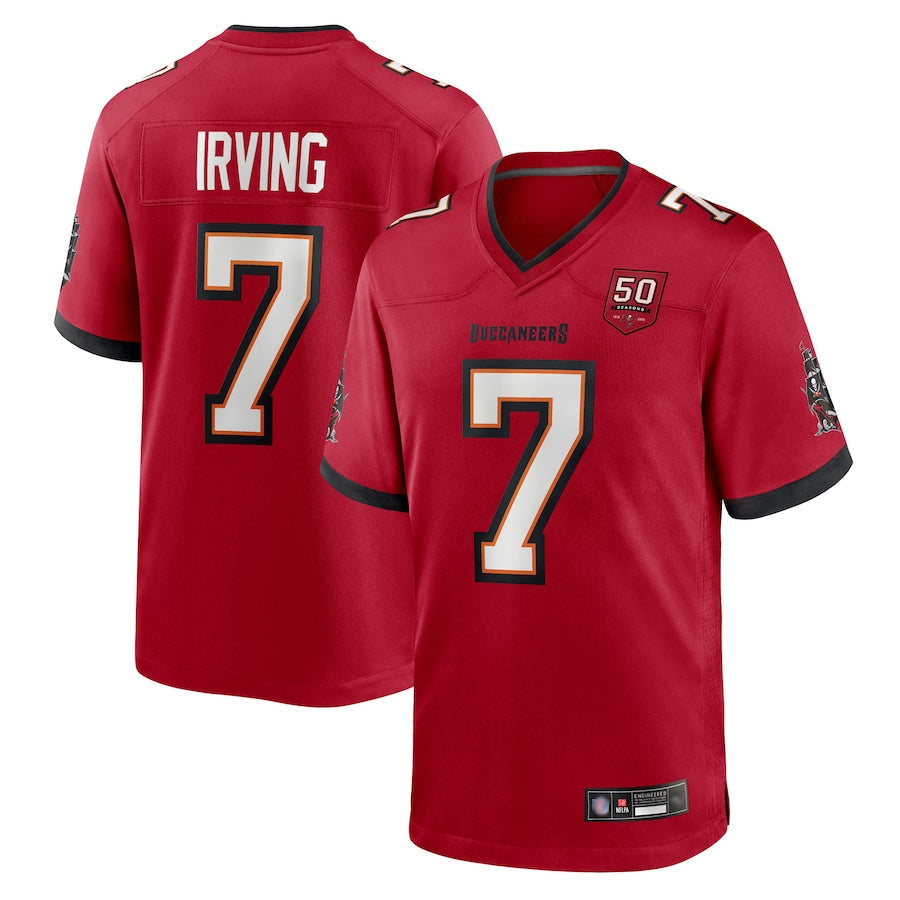 Custom #7 Red TB Football Shirt Top