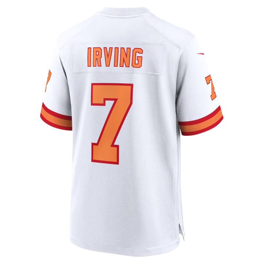 Custom #7 White TB Football Shirt Top