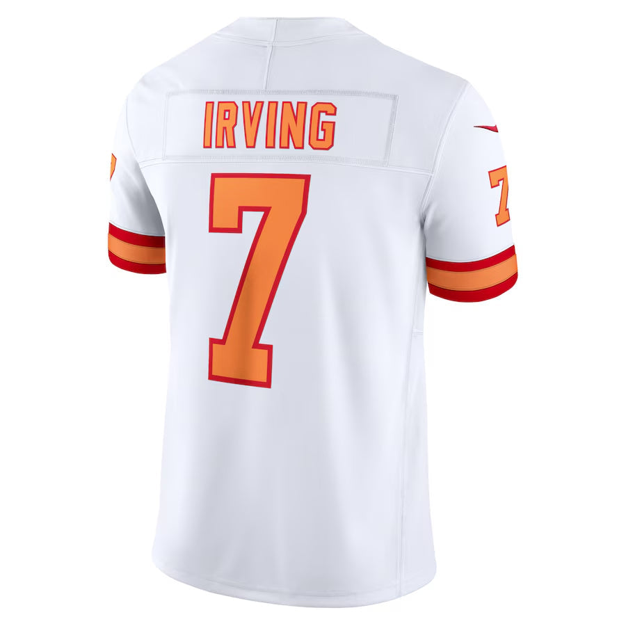 Custom #7 White TB Football Shirt Top