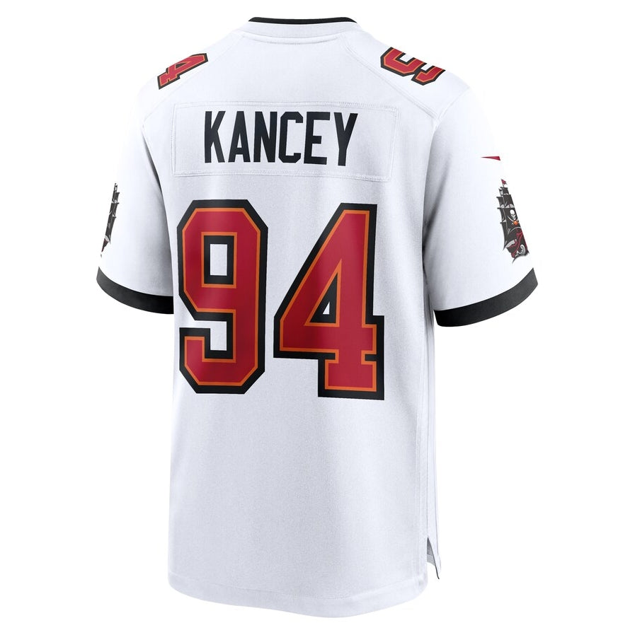 Custom #94 White TB Football Shirt Top