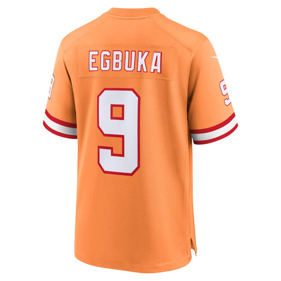 Custom #9 Orange TB Football Shirt Top