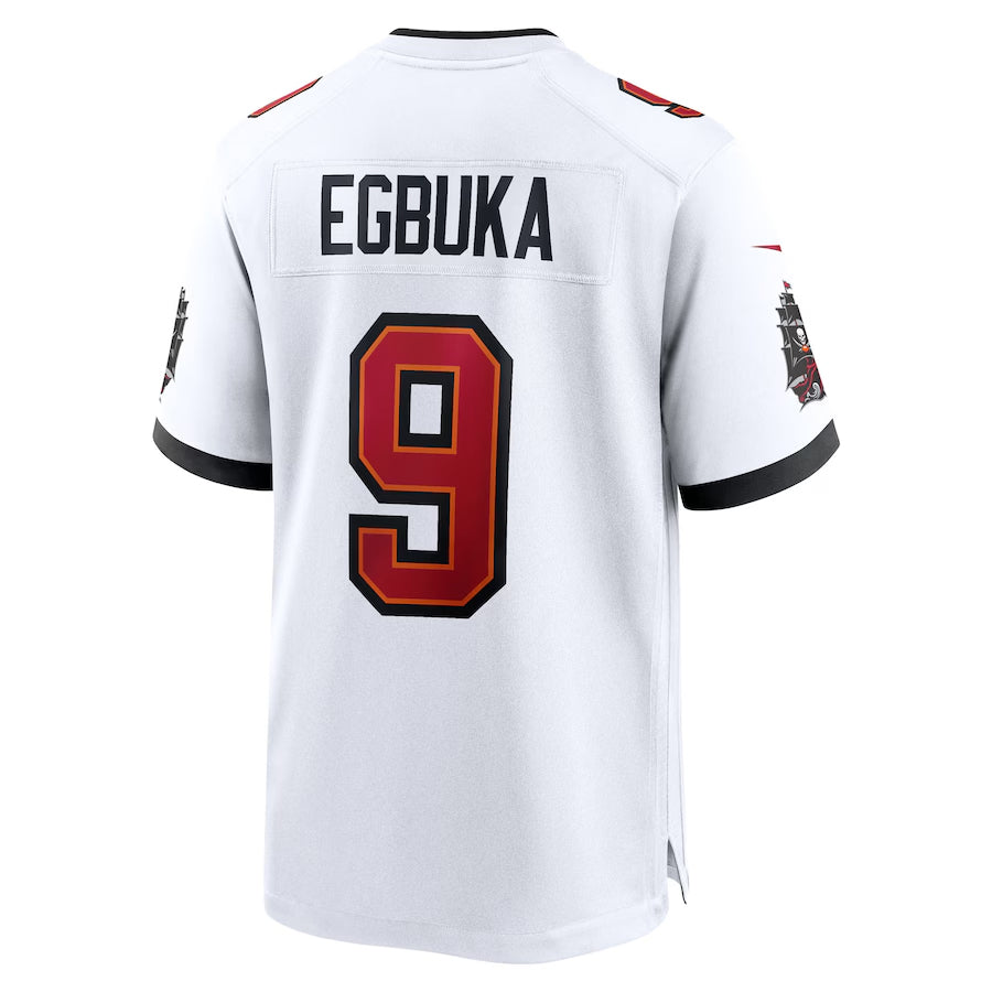 Custom #9 White TB Football Shirt Top