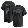 Custom #2 Charcoal City Connect TB Baseball Shirt Top