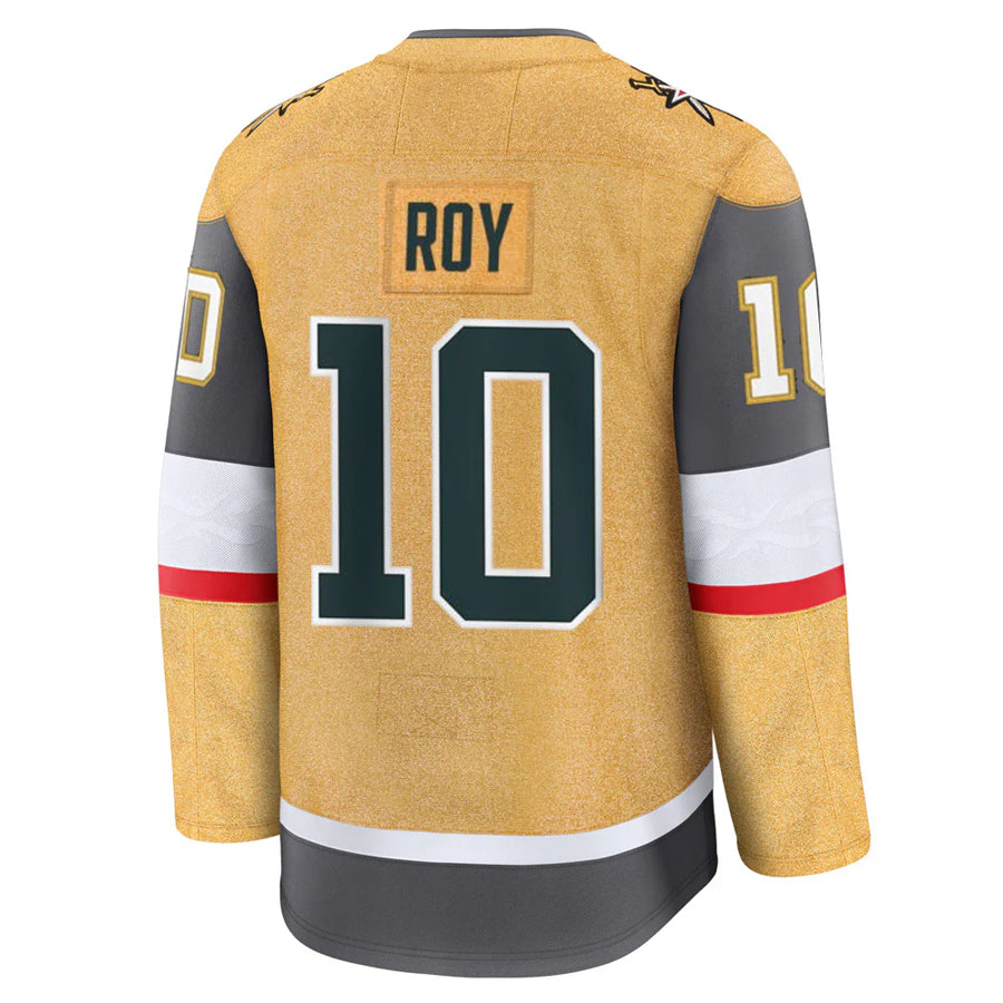 Custom #10 Gold VGK Hockey Shirt Top