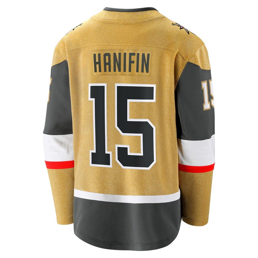 Custom #15 Gold VGK Hockey Shirt Top