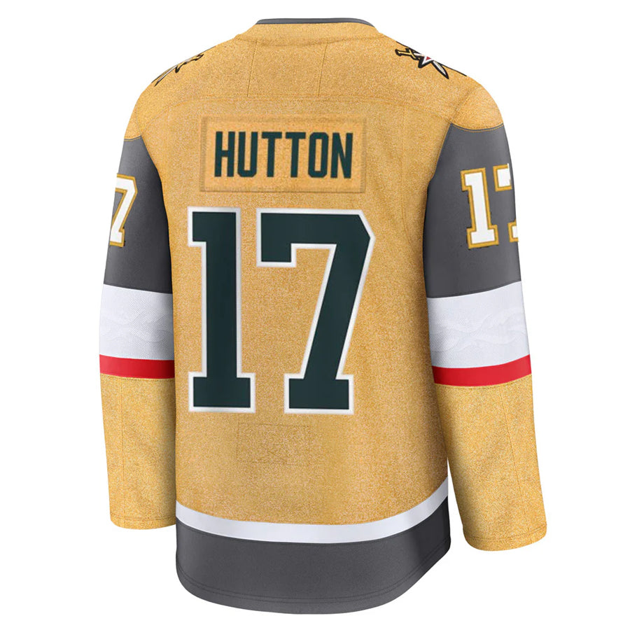 Custom #17 Gold VGK Hockey Shirt Top