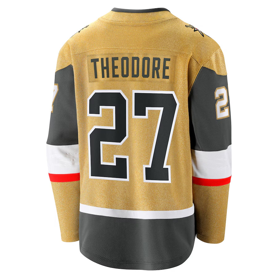 Custom #27 Gold VGK Hockey Shirt Top