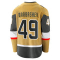 Custom #49 Gold VGK Hockey Shirt Top