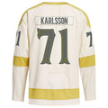 Custom #71 Cream VGK Hockey Shirt Top