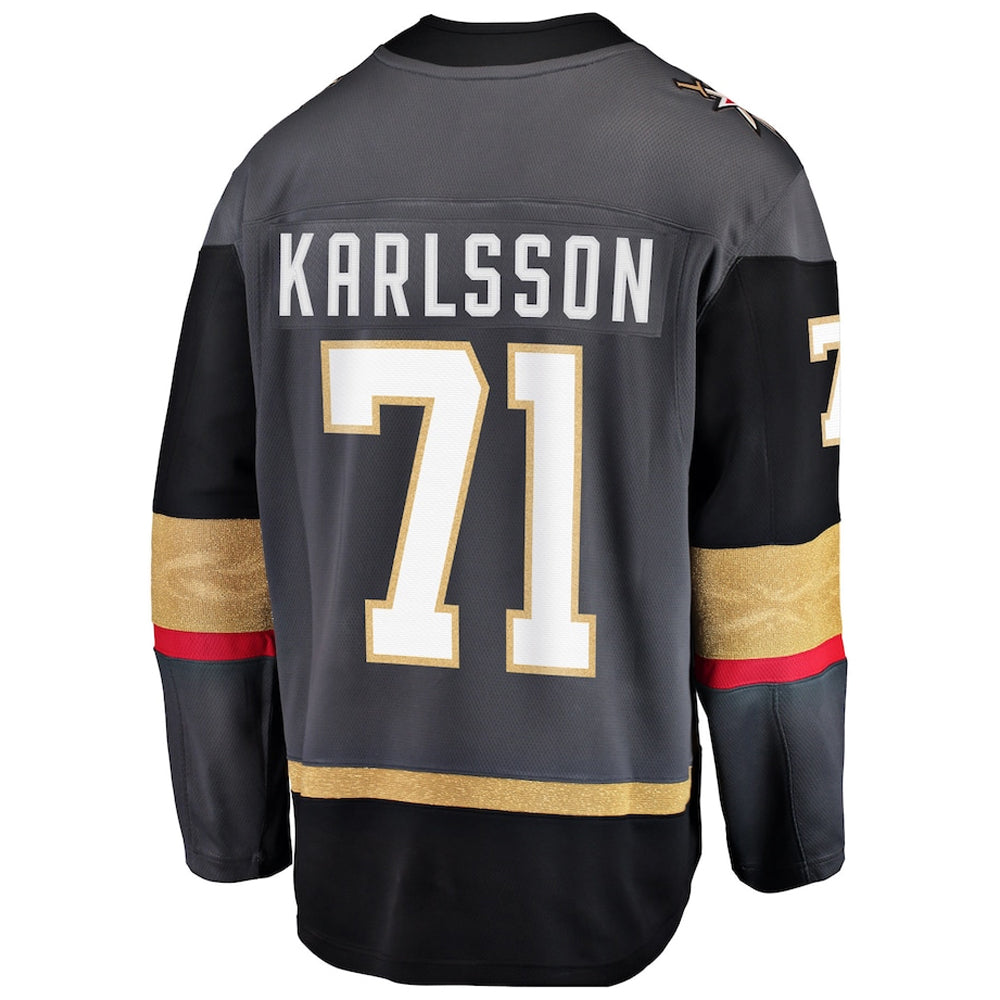 Custom #71 Gray VGK Hockey Shirt Top