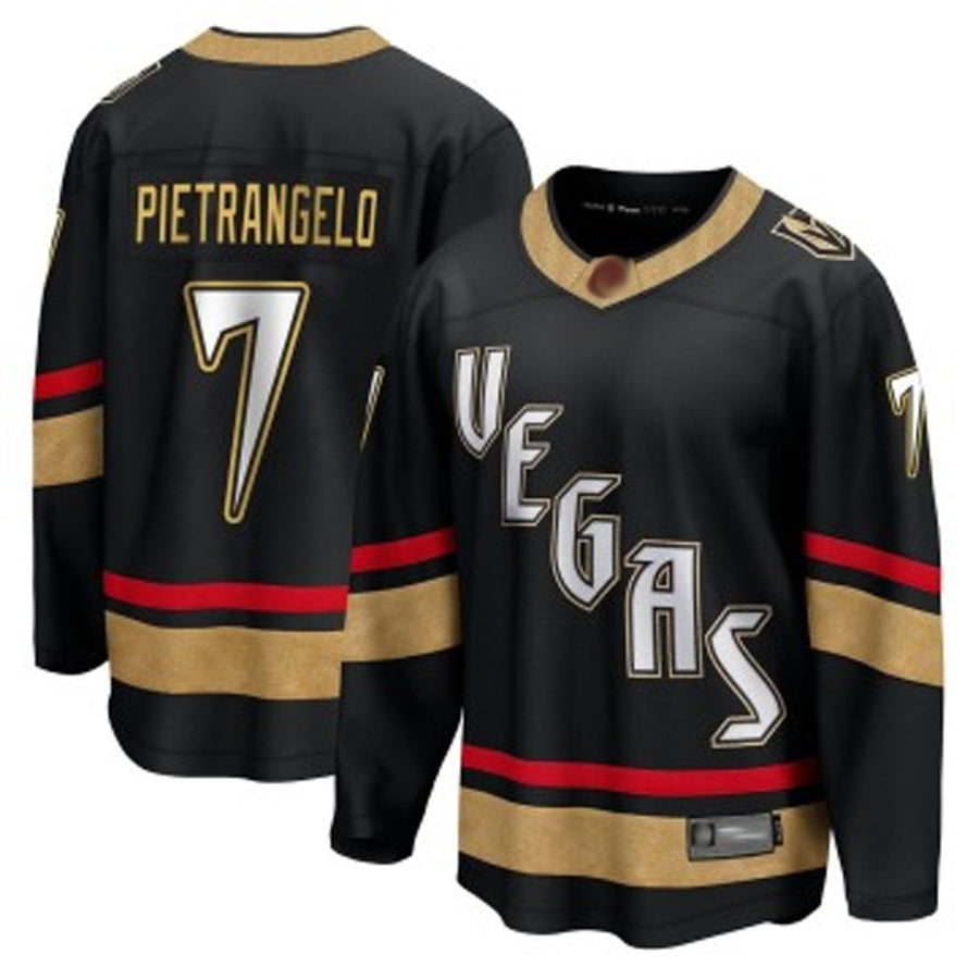 Custom #7 Black Retro VGK Hockey Shirt Top