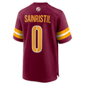 Custom #0 Burgundy WAS Football Shirt Top